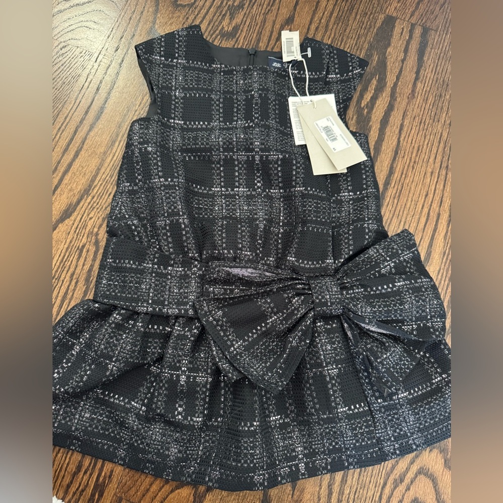 Lili Gaufrette Elegant Black and Gray Dress